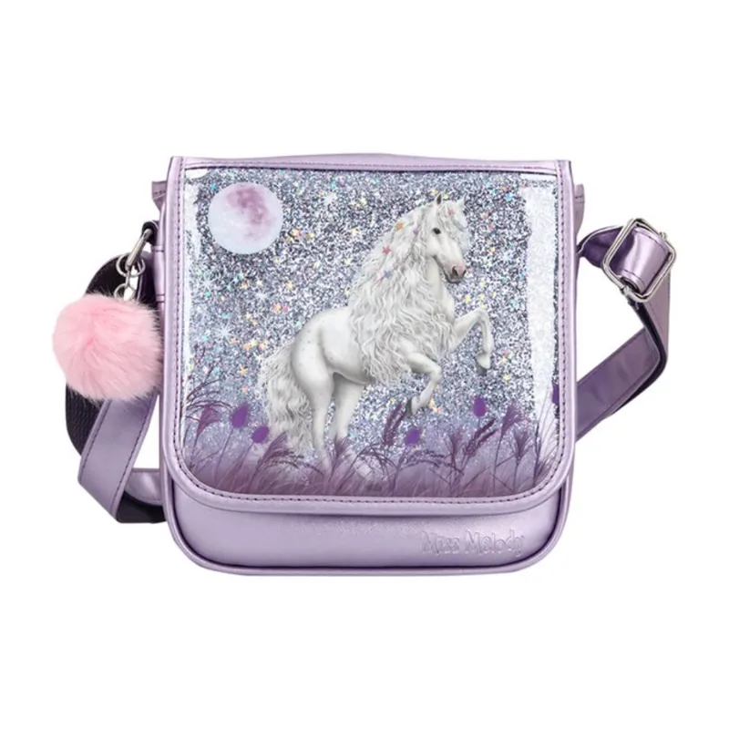 Miss Melody Small Shoulder Glitter Bag - Purple